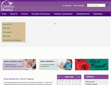 Tablet Screenshot of carrollhospice.org